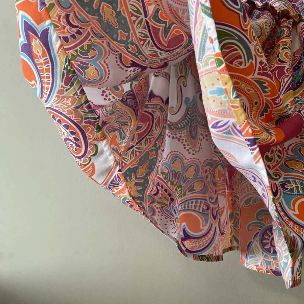 Handmade Children's Multicolour Cotton Poly Sleeveless Triangle Cut Out Dress - Picture 15 of 15